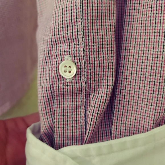 J Crew Button Down Plaid Shirt Top size 0 White Collar -412 - Picture 6 of 8